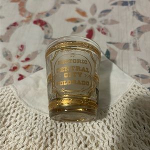 Vintage Historic Central City Colorado Shot Glass Designed by Culver 22k